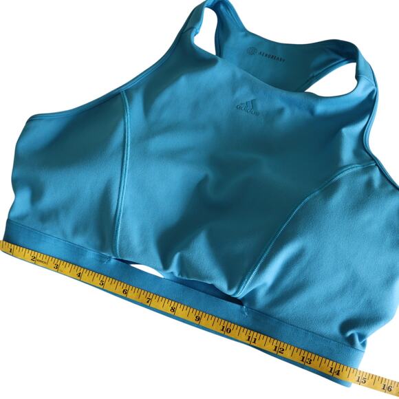 Adidas X Parley Womens Coreflow Aeroready Sports Bra Size XL Craft Blue Cutout - Picture 8 of 9
